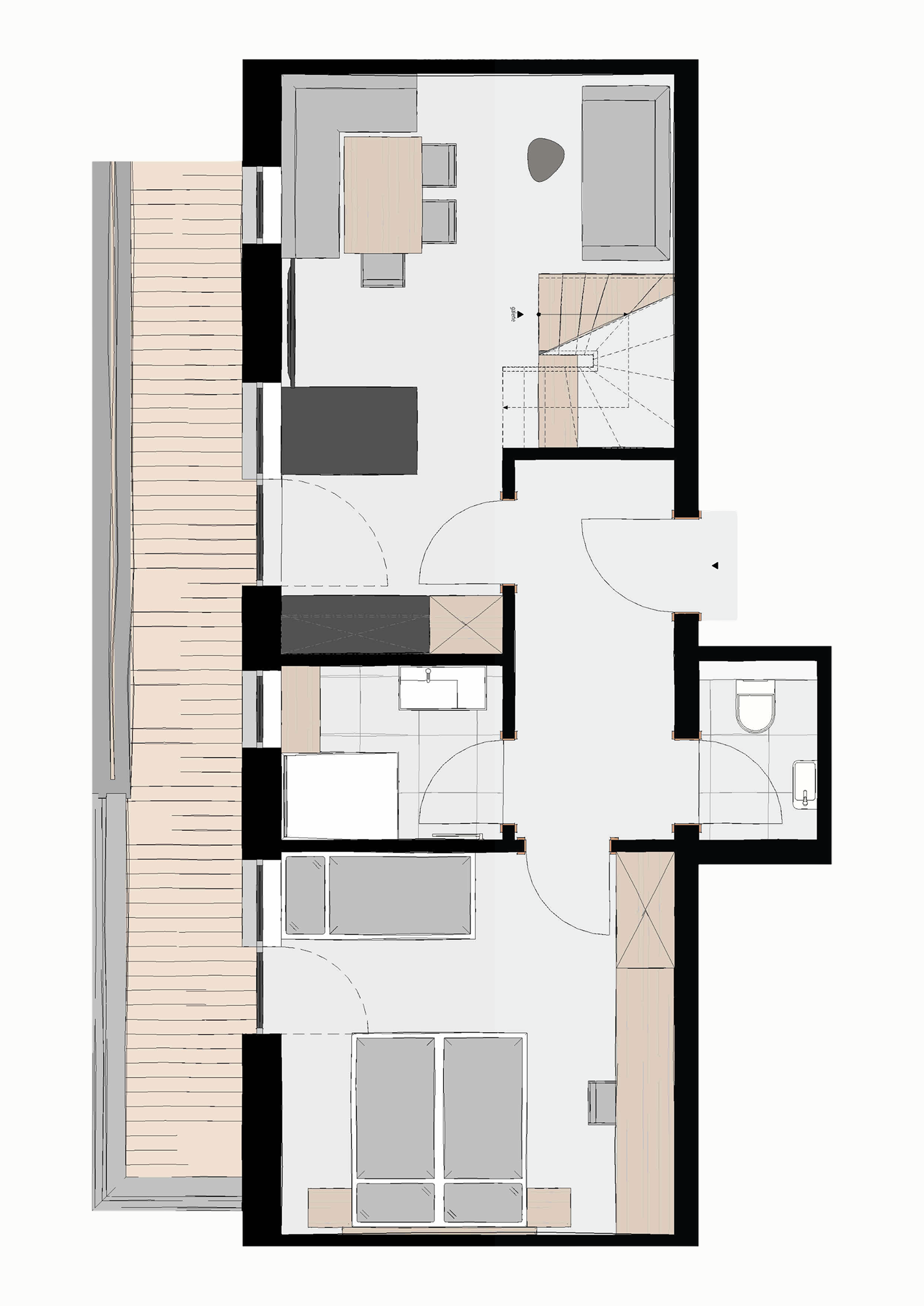 Grundriss von Familienappartement