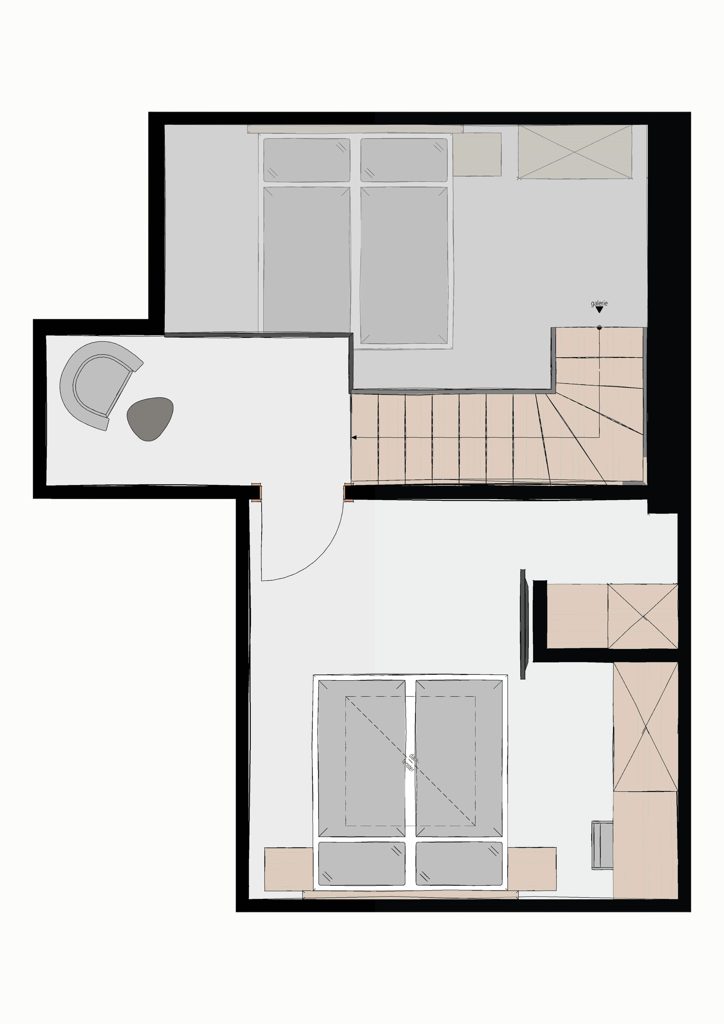 Grundriss von Familienappartement Deluxe